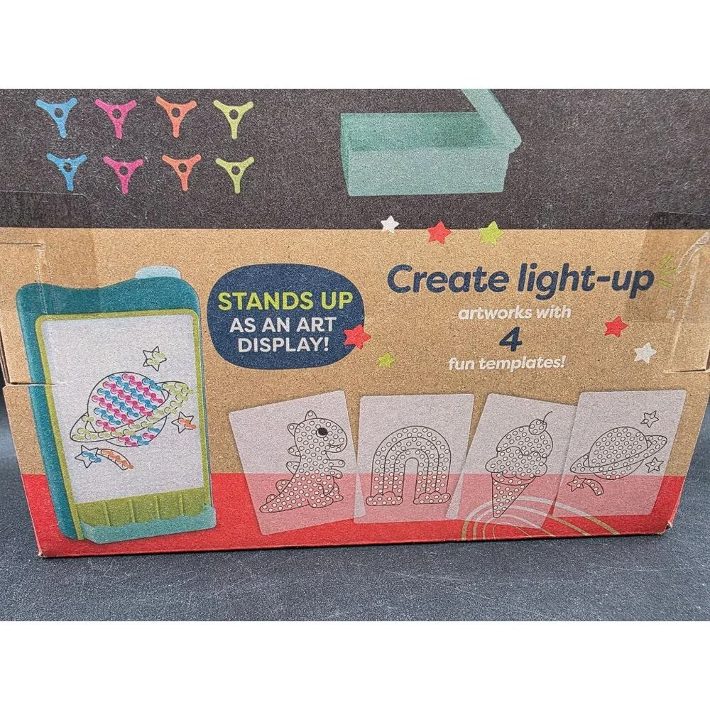 B. Toys 180-Piece Color-Changing Light-Up Board With Peg & Marble Run Set